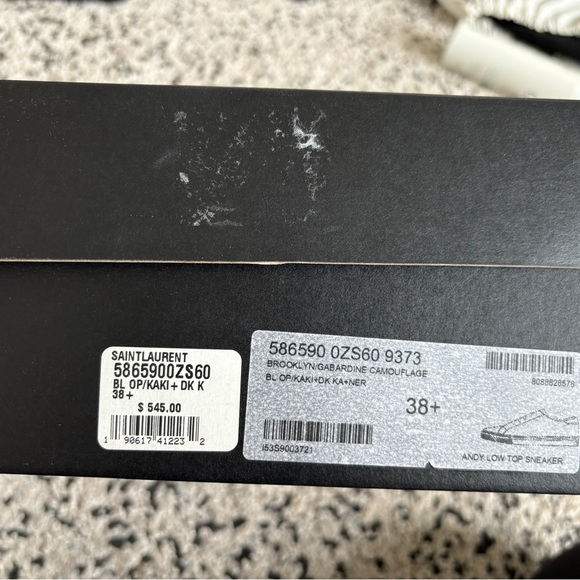 SAINT LAURENT 38.5/8.5 Andy Leather Sneakers Camo - Picture 2 of 5